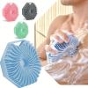 2pcs Natural Silicone Body Brush for Exfoliating and Massage - Soft Scrubber for Shower and Bath - Gray - 2pcs