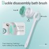 Electric Body Brush Set for Showering, Rechargeable Shower Brush for Body - White