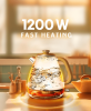 1.7L / 57.5 oz electric kettle food grade 304 stainless steel, instrument type dial thermometer flower watermark painting process fast boiling 1200W c