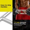 Strength Training Triceps Bar with Knurled Handles for Squats/Deadlifts/Shrugs - Silver - 700 lbs