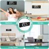 15.7in LED Digital Wall Clock with Remote Control 10 Level Brightness 3 Alarm Settings 12 24Hr Format Timing Countdown Temperature Calendar Display -