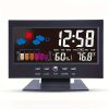 VoiceActivated Weather Clock Time Date Temperature and More - Black
