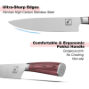 imarku 16-Pieces Kitchen Knife Set, High Carbon Stainless Steel Knives Set for Kitchen, Ultra Sharp Knife Block Set with Sharpener, Pink - imarku
