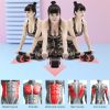 Double Wheel Abdominal Exerciser Women Men Automatic Rebound Ab Wheel Roller Waist Trainer Gym Sports Home Exercise Devices - Blue