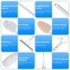 Tub And Tile Scrubber Cleaning Brush With Long Handle Length Adjustable Rod Shower Cleaning Brush With Sponge Hard Bristles Gap Brush - 8 In 1