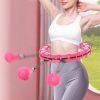 Custom Knots Weighted Hoola Fitness Hoop Smart Hula Thin Waist Weight Loss Knots Weighted Hoola Fitness Hoop Smart Hula Thin Waist Weight Loss - Pink