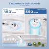 VEWIOR Electric Spin Scrubber, Cordless Cleaning Brush with Display and 3 Adjustable Angle 2 Speeds 5 Replaceable Brush Heads, Power Shower Scrubber w