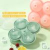 1pc Ice Cube Trays; Large Silicone Ice Cubes Mold; Ice Ball Maker; Round Ice Mold; Easy-Release; No Leakage; For Whiskey; Cocktail; Juice; Party - 4 i