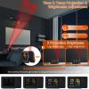 Atomic Projection Alarm Clock Radio Control Clock with WWVB Function Weather Station Dual Alarms Snooze Outdoor Wireless Temperature Humidity Sensor -