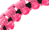 Lazy thin waist weight loss circle - Grapefruit pink - 24 knots