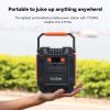 Gofort 200W Portable Power Station Power Bank Solar Generator AC 200W /DC 120W l/Type-C 18W/QC3.0/5W LED For Camping;  Back up Power;  CPAP Battery -
