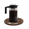 WILLART Wooden Tea Pot Trivet | Teapot Coaster | For Hot Pots; Pans; Dishes | Kitchen; Table Decor; Accessory (Set of 2 Coasters) - 2-PC