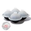 1pc Ice Cube Trays; Large Silicone Ice Cubes Mold; Ice Ball Maker; Round Ice Mold; Easy-Release; No Leakage; For Whiskey; Cocktail; Juice; Party - 4 i