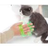 Pet Cat Grooming Comb Five Finger Pet Bath Brush Cat Dog Shower Massager Pet Grooming Deshedding Glove - BLUE