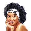 Satin Bonnet Silk Bonnet, Hair Bonnet for Sleeping - Coffee