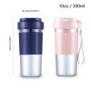 Portable Blender Usb Rechargeable Cordless Mini Personal Blender; Small Shakes Smoothie Fruit Juice Blender Cup For Home Outdoor Travel Office - Blue