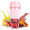 1PC Portable Blender; One-handed Drinking Mini Blender For Shakes And Smoothies With Rechargeable USB - Pink