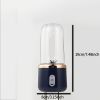 300ml Upgrade 6-page Steel Knife Fight Guide Wolf Rechargeable Portable Juicer Home Small Power Juice Cup - Blue - 6 Blades Single Cup