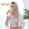 Fruit Juicer Blender Juice Cup Mini Electric USB Portable Rechargeable Travel High Quality 480ml 4 Blades - Pink