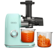 Slow cold juicer press extrusion grinding ancient method extraction pure juice rate 97%, smooth taste SUS304 food grade without BPA easy to clean 2 sp