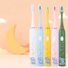 Sonic Children's Electric Toothbrush Kids 3 To 15 Years Old Oral Care Cartoon Animal Pattern Elephant USB Charging Tooth Brush - White
