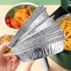 30pcs/set Air Fryer Disposable Aluminum Foil Liners; Non-stick Air Fryer Liner; Round Tin Foil Pans; Safe Round Foil Pie Pans For Baking; Storage - 6