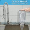 1pc Kitchen Sink Glass Rinser; Faucet Glass Rinser For Kitchen Sinks; Bottle Washer; Kitchen Sink Accessories; Stainless Steel 304; Brush Nickel - Sil