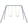 Swing Set with 2 Seats Steel - Orange