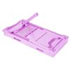 Foldable Laptop Table Bed Notebook Desk with Cooling Fan Mouse Board LED light 4 xUSB Ports Breakfast Snacking Tray  - Purple