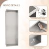 Brushed Stainless Steel Wall Shower  Niche , Double Recessed Shower Shelf for Bathroom - 36"x12" - Stytle1