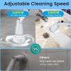 Electric Spin Scrubber, Cordless Bath Tub Power Scrubber with Long Handle & 4 Replaceable Heads, Detachable as Short Handle, Shower Cleaning Brush Hou