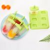 6Pcs Popsicle Molds Reusable Ice Cream DIY Ice Pop Maker Ice Bar Maker Plastic Popsicle Mold For Homemade Iced Snacks - Green