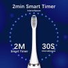 Electric Toothbrush Sonic Toothbrush, 5 Cleaning Modes for Dental Care, Screen Display, Gift Man/Woman, 4 Replacement Heads - as picture
