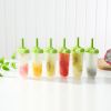6Pcs Popsicle Molds Reusable Ice Cream DIY Ice Pop Maker Ice Bar Maker Plastic Popsicle Mold For Homemade Iced Snacks - Green