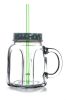 Pa≈üabah√ße 80388 Metal Green Cup with Lid, Straw and Handle, 450 cc - Default Title