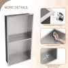 Brushed Stainless Steel Wall Shower  Niche , Double Recessed Shower Shelf for Bathroom - 12"x24" - Stytle2