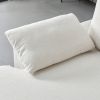 L-Shaped linen sectional sofa with right chaise,Beige - Beige