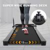 Motorized Electric Treadmill for Home - 3 Level Manual Inclination & Foldable Running Machine with 12 Programs with Phone Holder  - Black