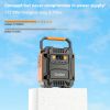 Gofort 200W Portable Power Station Power Bank Solar Generator AC 200W /DC 120W l/Type-C 18W/QC3.0/5W LED For Camping;  Back up Power;  CPAP Battery -