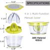 Citrus Lemon Orange Juicer Manual Hand Squeezer - green