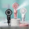 F3 handheld spray hydrating fan usb rechargeable portable desktop student dormitory mini small fan gift - Athens White (spray hydrating small fan) - 1