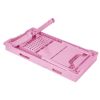 Foldable Laptop Table Bed Notebook Desk with Cooling Fan Mouse Board LED light 4 xUSB Ports Breakfast Snacking Tray  - Pink