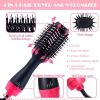 Selection Ceramic Fast Heating Electric Straightening Brush  - Black & Pink - Hair Straightener