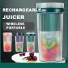 Portable Juicer Mini Home Fruit Juicer Cup USB Charging Juice Juice Machine Juice Cup Gift - Green