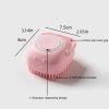 Softness Silicone Pet Brush For Dog & Cat; Dog Hair Massage Bath Brush With Shower Gel Dispenser - Square Pink