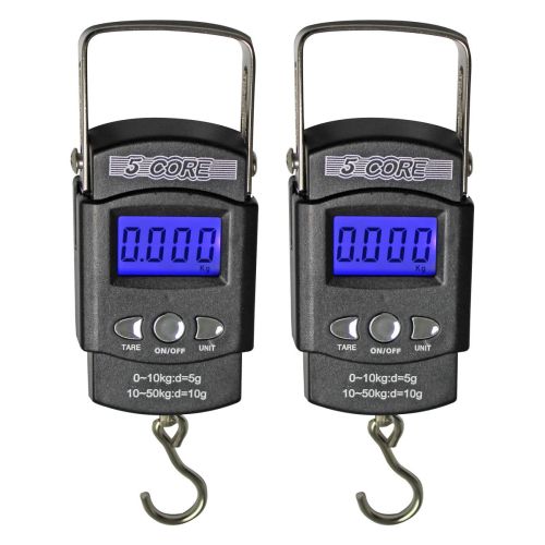 5 Core Fish Scale 110 LBS 50 KG Luggage Handheld Portable Electronic Balance Digital Fishing Postal Hanging Hook Scale with 2 AAA Batteries Built-in M 5 Core Fish Scale 110 LBS 50 KG Luggage Handheld Portable Electronic Balance Digital Fishing Postal Hanging Hook Scale with 2 AAA Batteries Built-in M